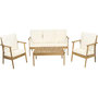 Voir la diapositive 1 : Habitat et Jardin Salon de jardin en bois d'acacia avec coussins  Chilwell  - 5 places - Beige