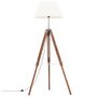 Voir la diapositive 2 : VIDAXL Lampadaire a trepied Marron miel et blanc Bois de teck 141 cm