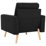 Voir la diapositive 5 : VIDAXL Fauteuil Noir Tissu