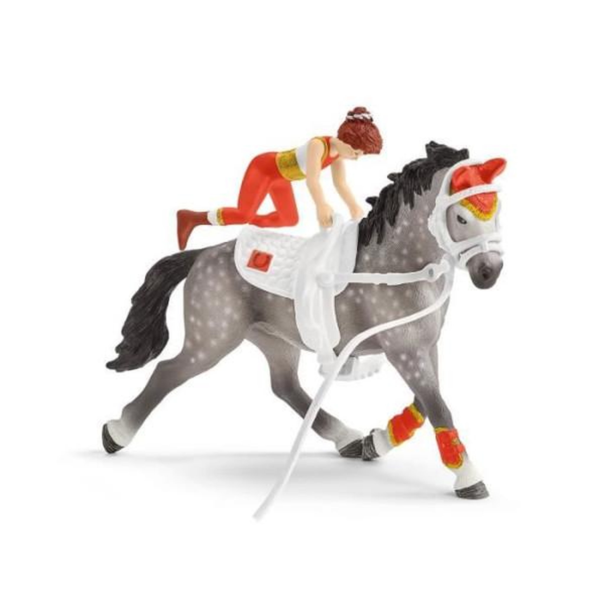 Voir la diapositive 4 : Schleich Coffret d'entraînement a la voltige de Mia, coffret schleich avec 18 éléments inclus dont 1 cheval schleich et 2 personnages,