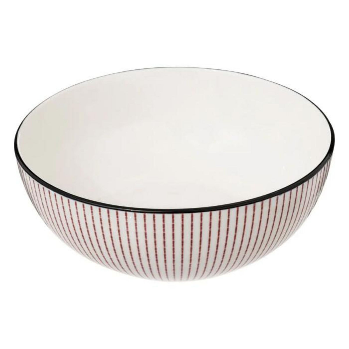 SECRET DE GOURMET Saladier Porcelaine  Lunis  22cm Rouge