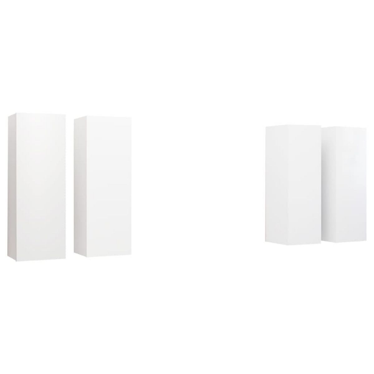 VIDAXL Meubles TV 4 pcs Blanc 30,5x30x90 cm Bois d'ingenierie
