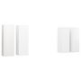 Voir la diapositive 2 : VIDAXL Meubles TV 4 pcs Blanc 30,5x30x90 cm Bois d'ingenierie