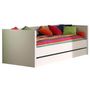 Voir la diapositive 1 : Paris Prix Lit Banquette Enfant  Lara  90x200cm Blanc