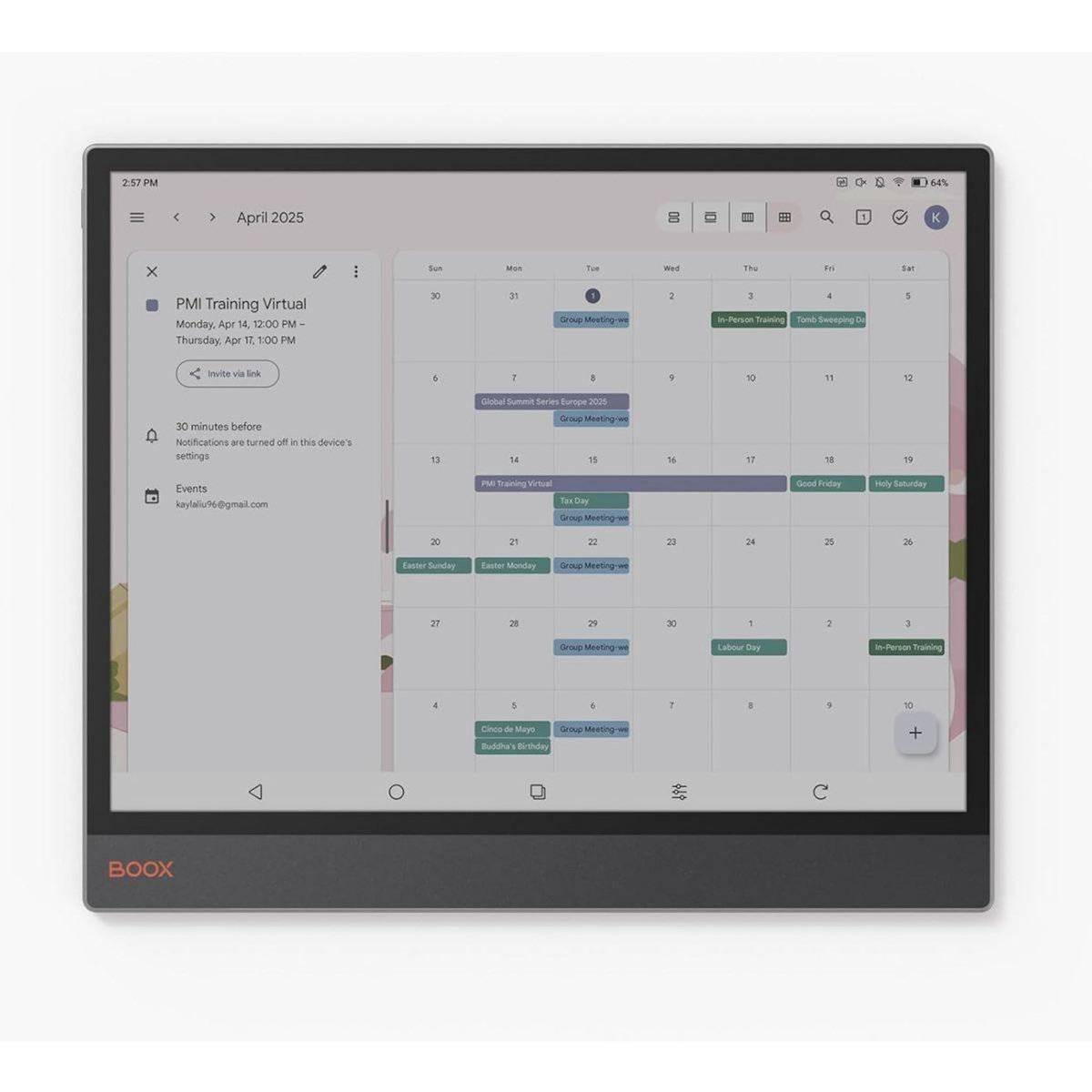 BOOX Bloc-notes numérique Tab X C 13.3''
