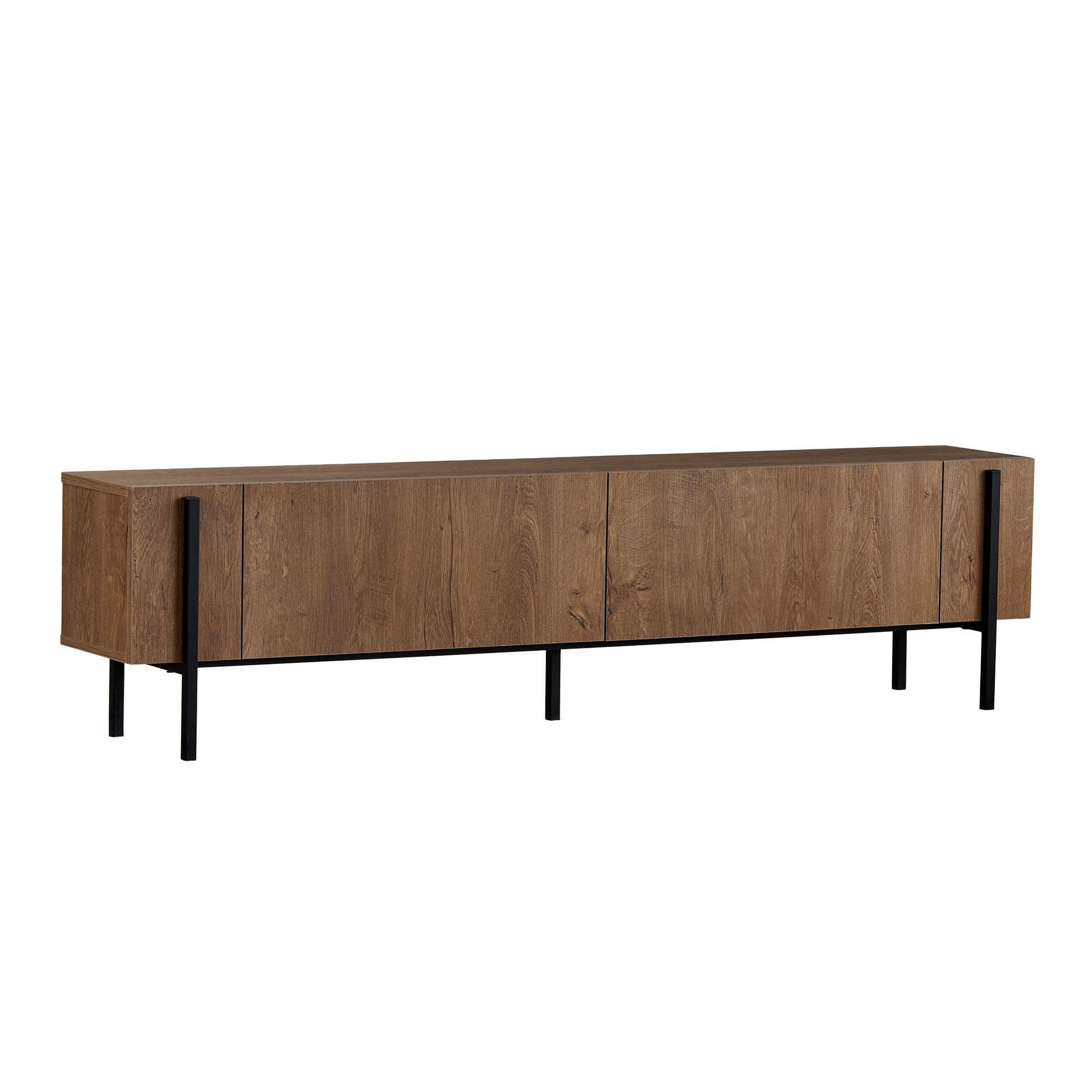 Habitat et Jardin Meuble tv en bois  nexus  - 180 x 30 x 45 cm - chêne kafkas / noir
