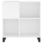 Voir la diapositive 4 : VIDAXL Armoire a disques blanc 84,5x38x89 cm bois d'ingenierie