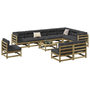 Voir la diapositive 1 : VIDAXL Salon de jardin 11 pcs bois de pin impregne