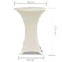 Voir la diapositive 5 : VIDAXL Housse de table Ø 70 cm Creme extensible 2 pcs