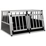 VIDAXL Cage pour chien a double porte 89 x 69 x 50 cm