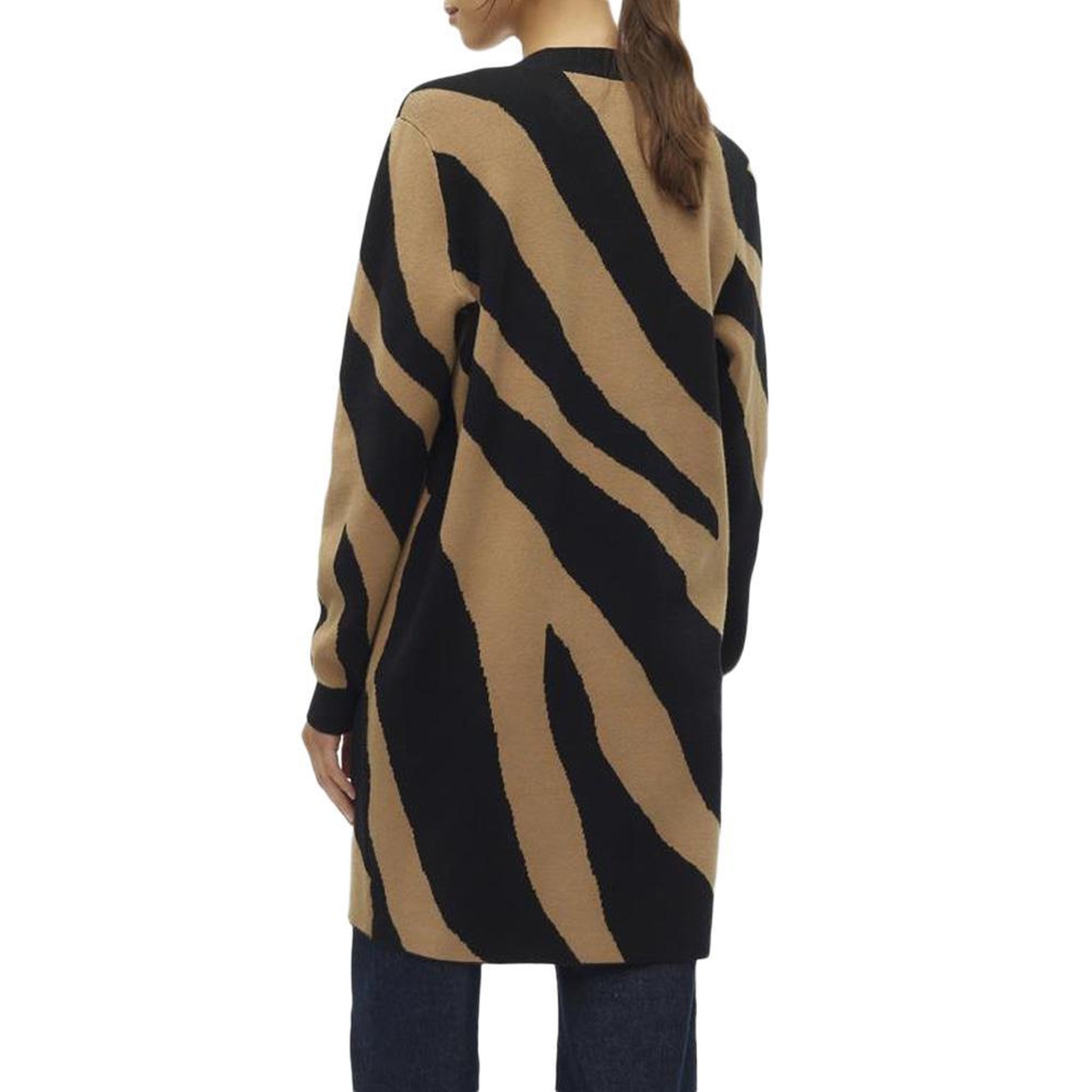 Voir la diapositive 2 : Vero Moda Gilet Long Noir/Camel Femme Vero Moda Nancy