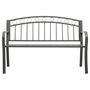 Voir la diapositive 2 : VIDAXL Banc de jardin Gris 120 cm Acier