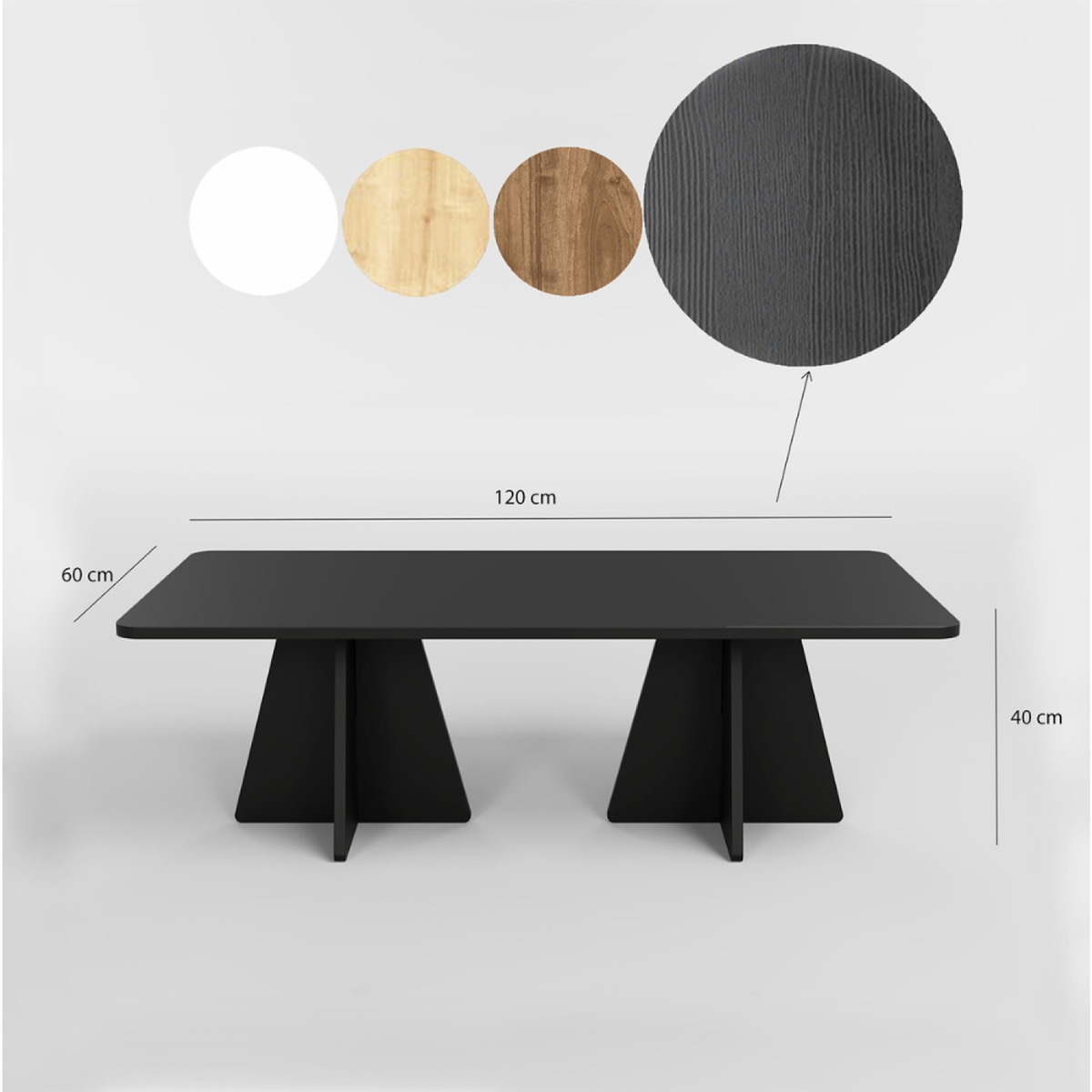 CONCEPT USINE Table basse design noire SHAMP