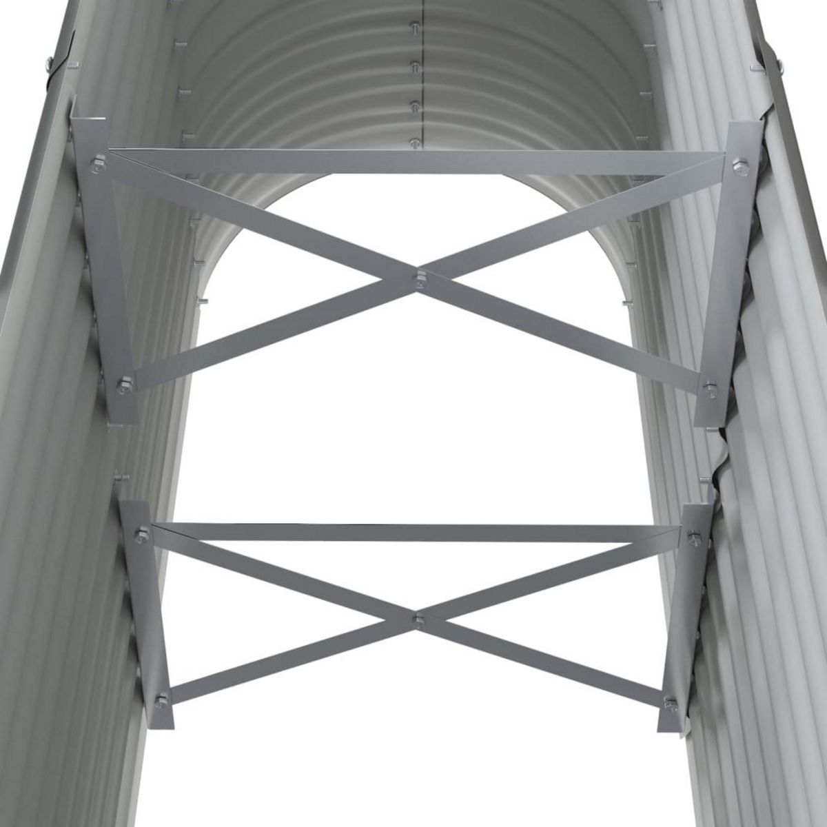 VIDAXL Lit sureleve de jardin Acier enduit de poudre 114x40x68 cm gris