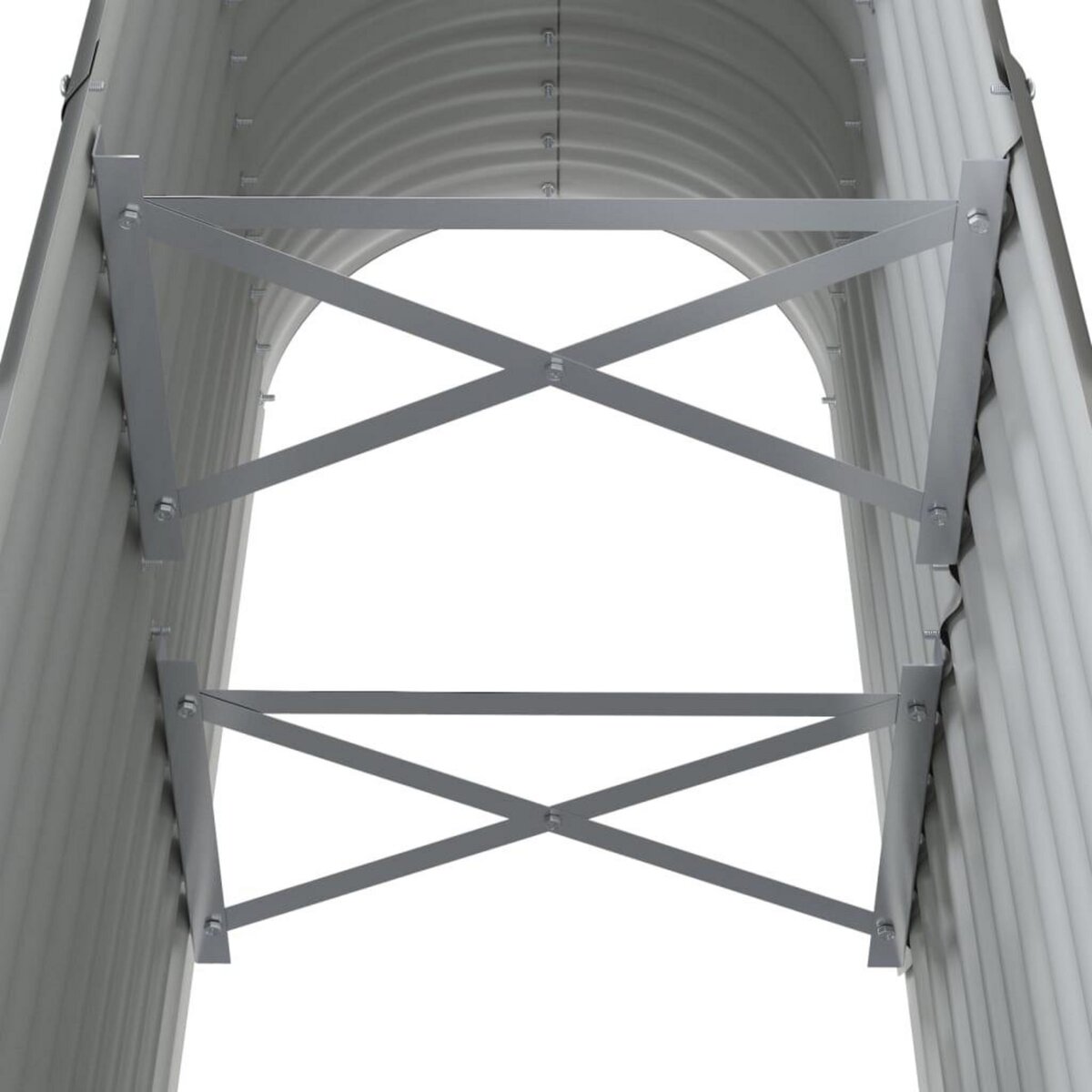 VIDAXL Lit sureleve de jardin Acier enduit de poudre 114x40x68 cm gris