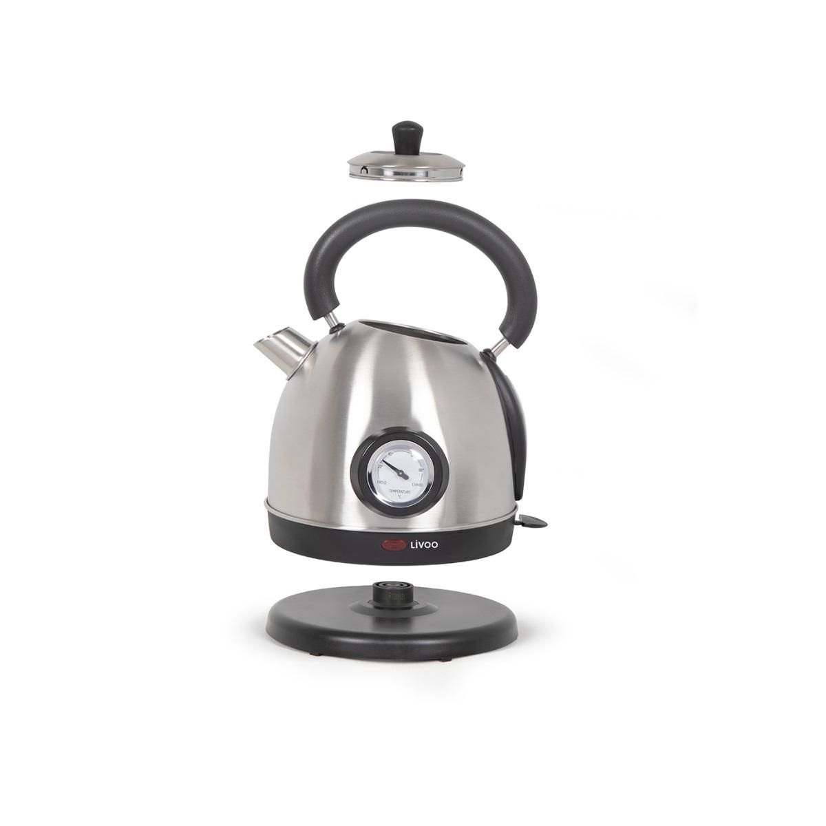 LIVOO Bouilloire sans fil 1.8l 1800w argent - DOD157S