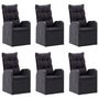 Voir la diapositive 5 : VIDAXL Ensemble a manger de jardin 7 pcs Noir