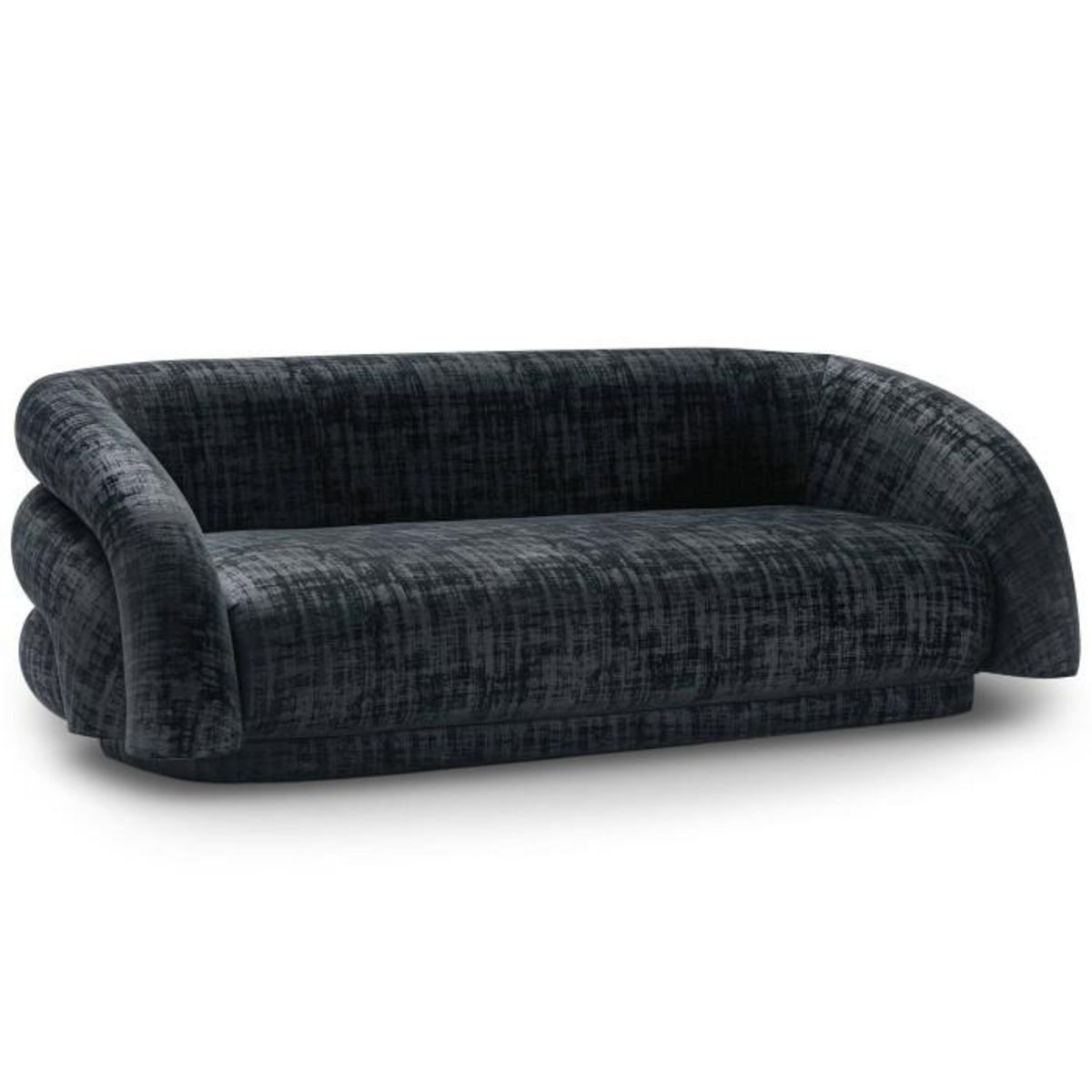 Paris Prix Canapé 3 Places Tissu  Kerio  210cm Noir