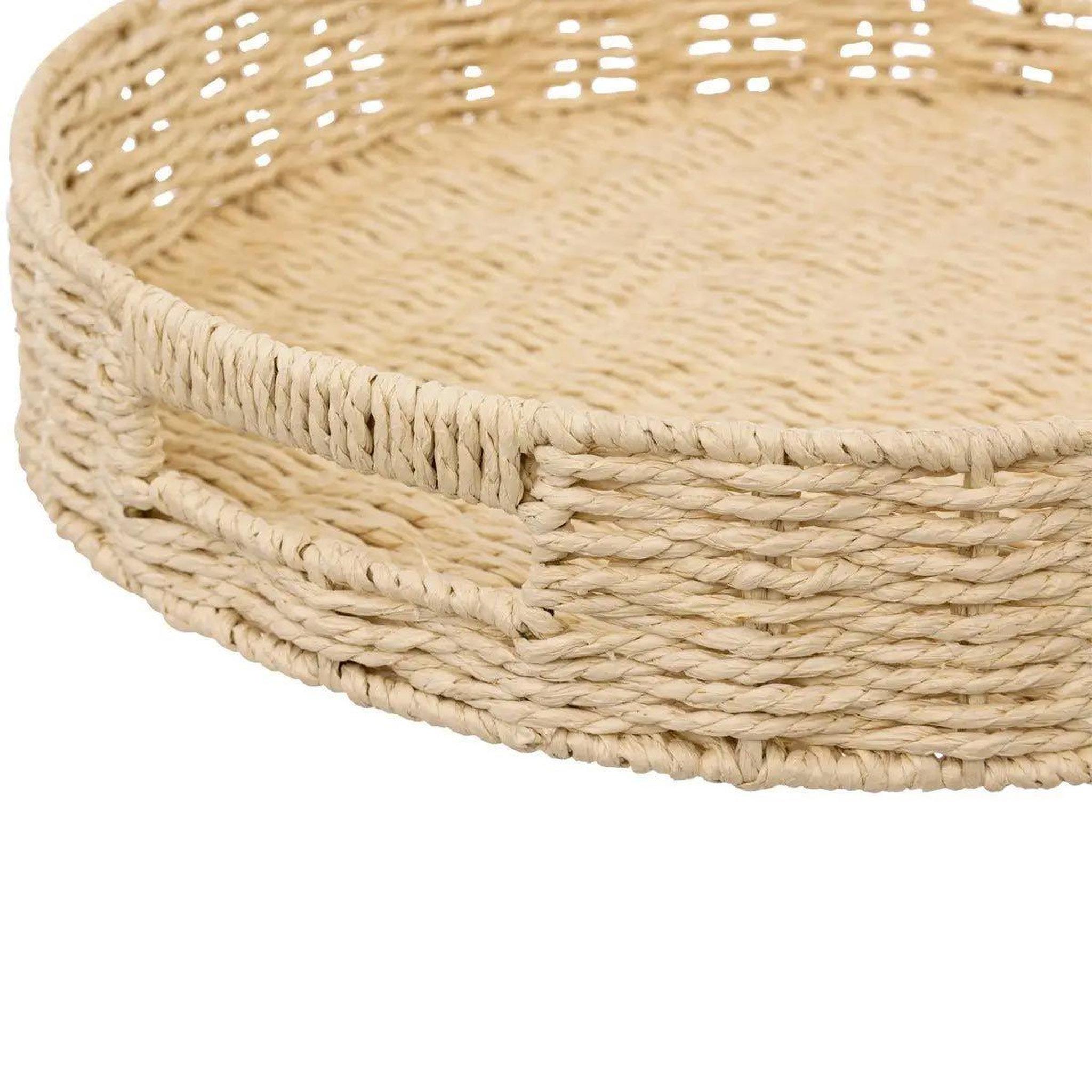 Voir la diapositive 2 : FIVE Plateau de service rond  kord  35cm naturel