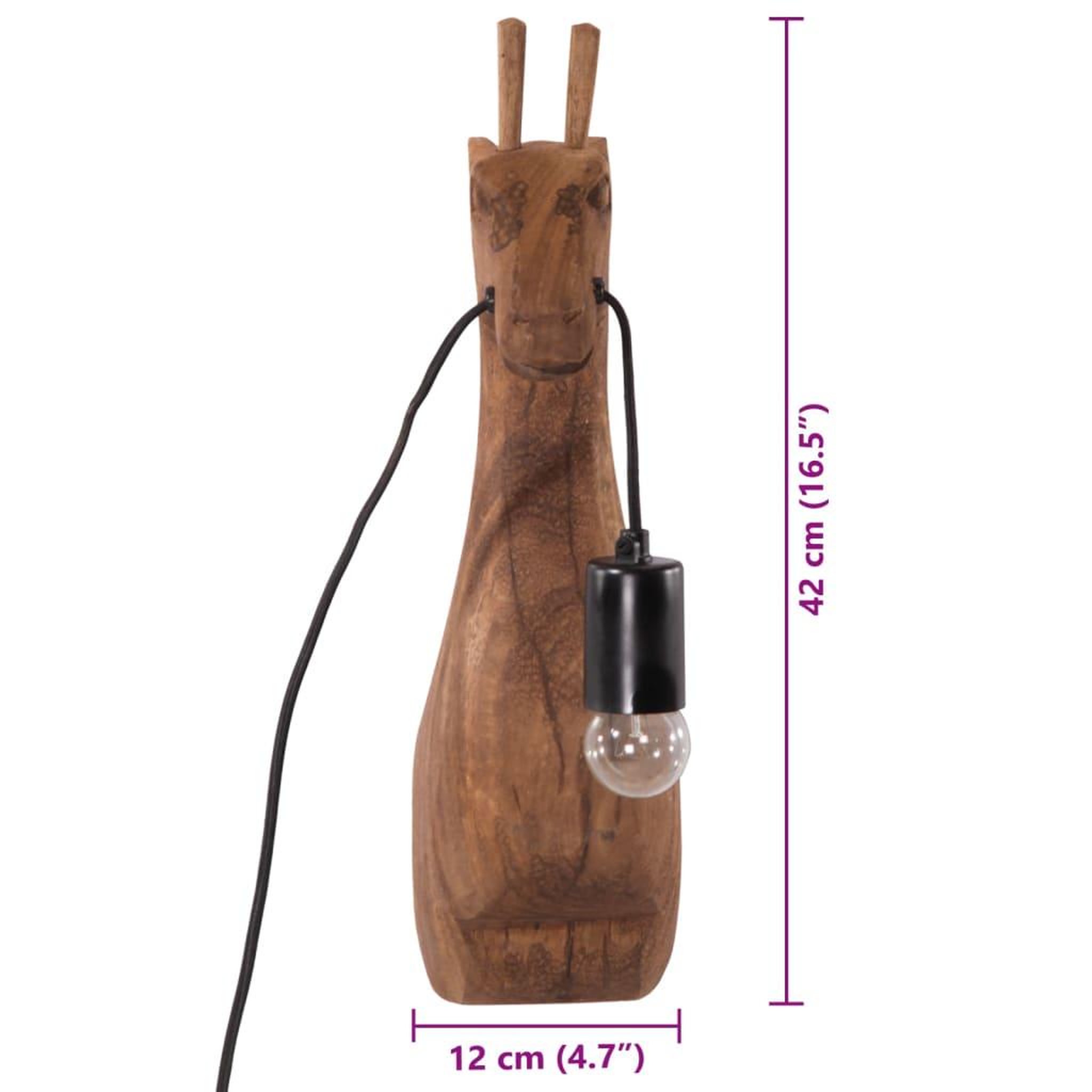 Voir la diapositive 6 : VIDAXL Lampe murale en forme d'animal 25 W 12x12x42 cm E27