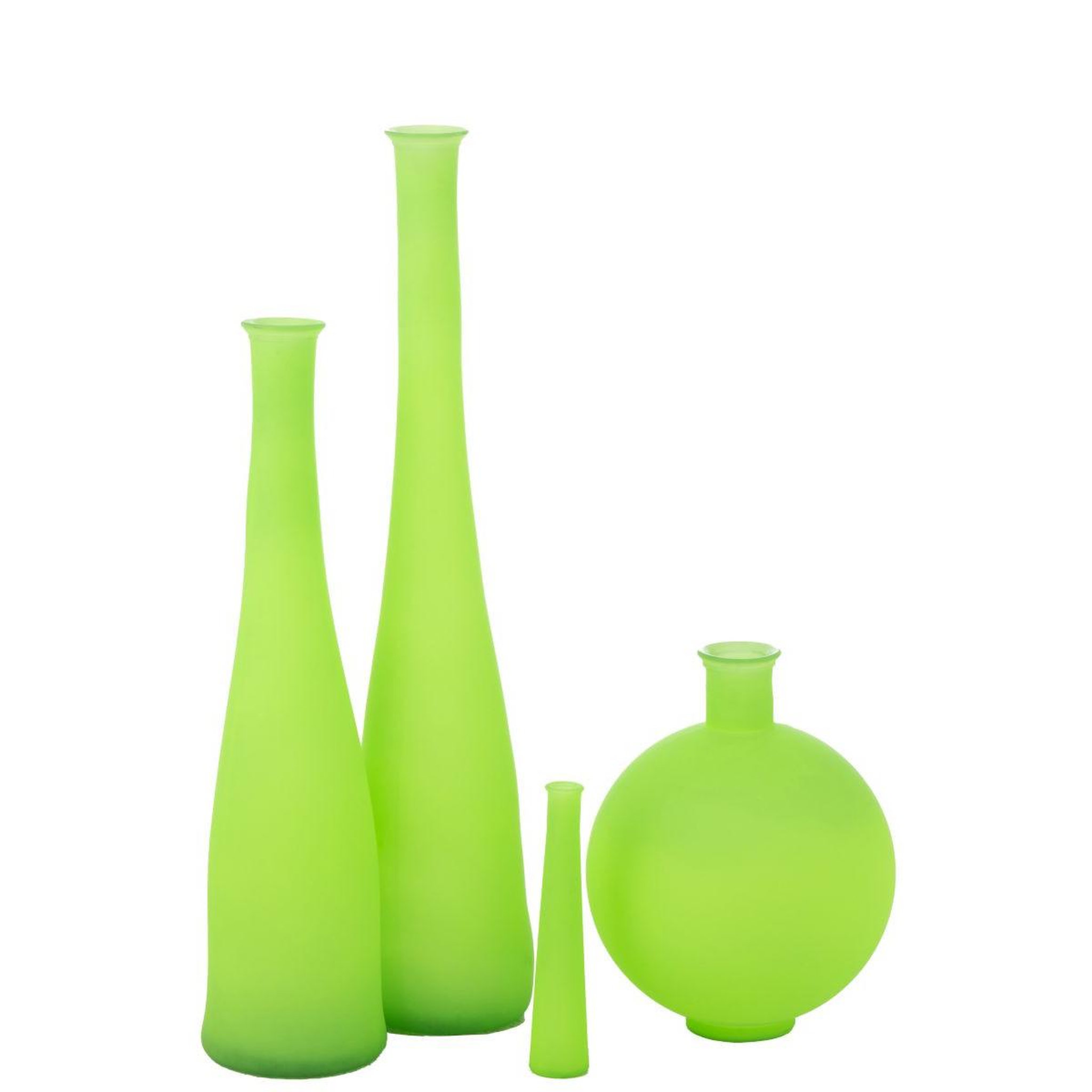 Voir la diapositive 2 : J-LINE Vase ball en verre  neon  44cm vert