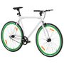 Voir la diapositive 2 : VIDAXL Vélo à pignon fixe blanc et vert 700c 55 cm