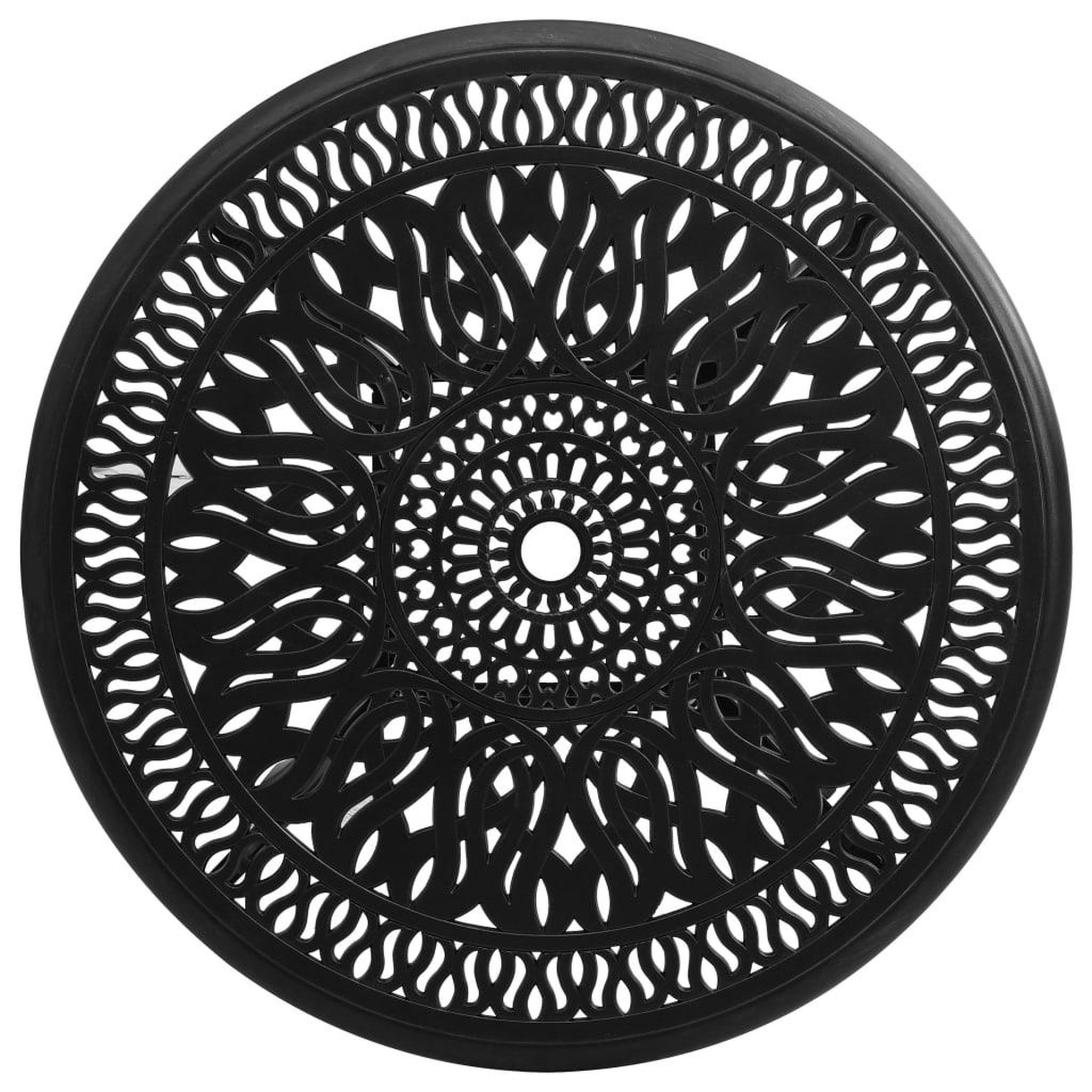 Voir la diapositive 3 : VIDAXL Table de jardin Noir 90x90x74 cm Aluminium coule
