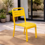Voir la diapositive 5 : CONCEPT USINE Lot de 2 chaises de jardin empilables jaunes BERGAME