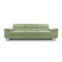 Voir la diapositive 5 : BEST MOBILIER Pablo - canapé 3 places - convertible avec têtières réglables - en velours côtelé