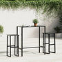 Voir la diapositive 3 : VIDAXL Table de bar noir 100x50x110 cm acier enduit de poudre