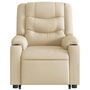 Voir la diapositive 5 : VIDAXL Fauteuil inclinable de massage electrique Creme Tissu
