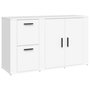 Voir la diapositive 2 : VIDAXL Buffet Blanc 100x33x59,5 cm Bois d'ingenierie
