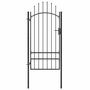 Voir la diapositive 2 : VIDAXL Portail de jardin Acier 1x2,5 m Noir