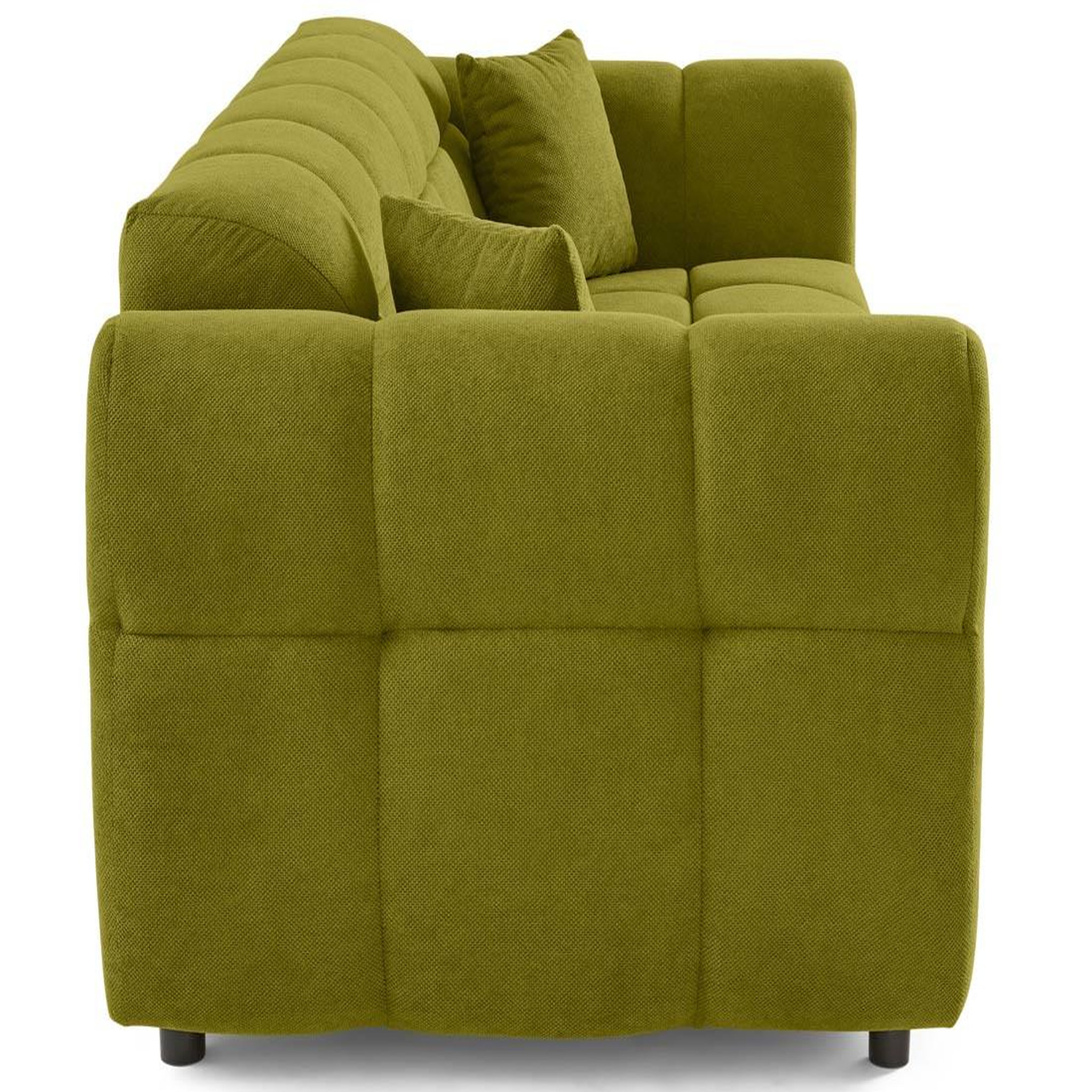 Voir la diapositive 5 : BEST MOBILIER Ray - canapé droit 3 places en tissu texturé
