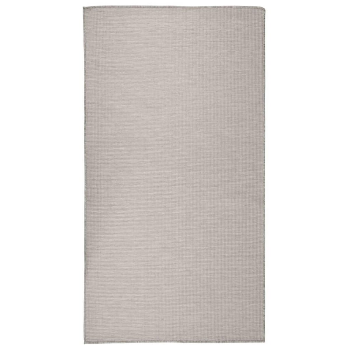 VIDAXL Tapis a tissage plat d'exterieur 80x150 cm Taupe