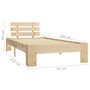 Voir la diapositive 5 : VIDAXL Cadre de lit sans matelas bois de pin massif 90x200 cm