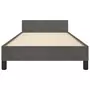 VIDAXL Cadre de lit avec tete de lit Gris fonce 90x190 cm Velours
