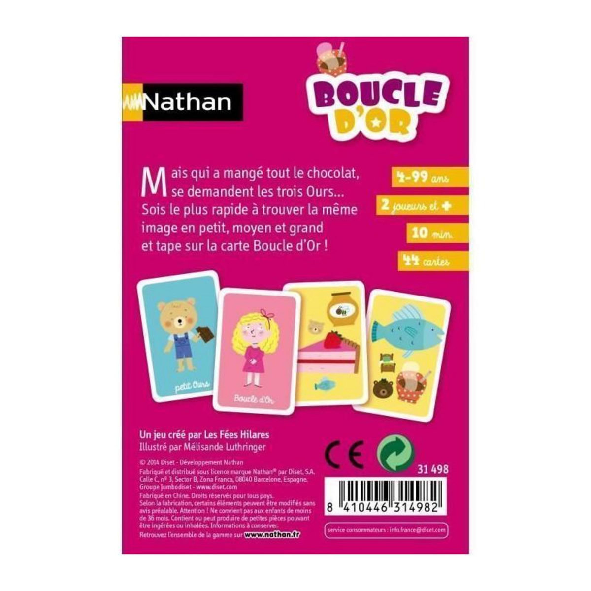 Nathan NATHAN - Boucle dOr - Jeu de Cartes