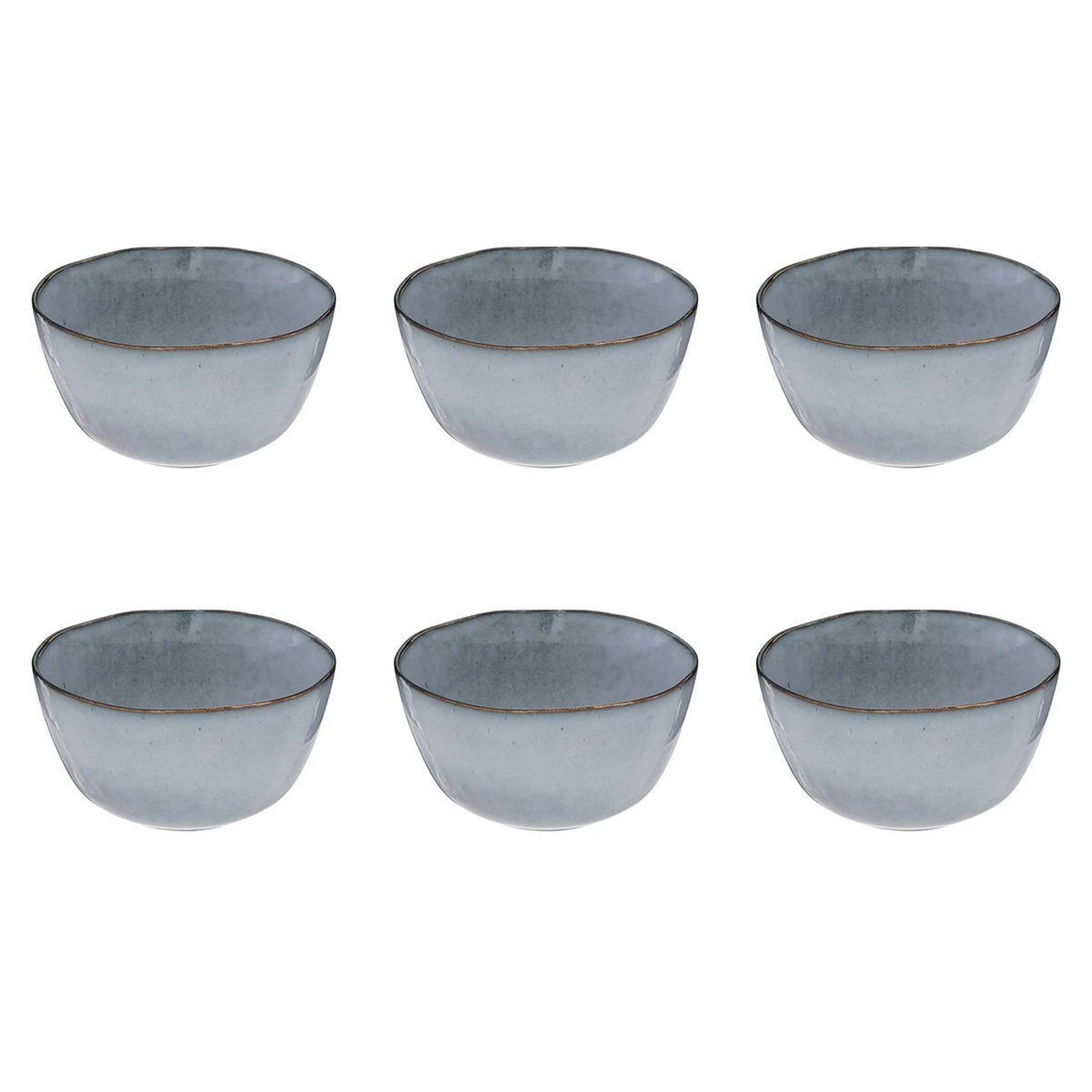 SECRET DE GOURMET Lot de 6 coupelles en grès  océane  10cm bleu
