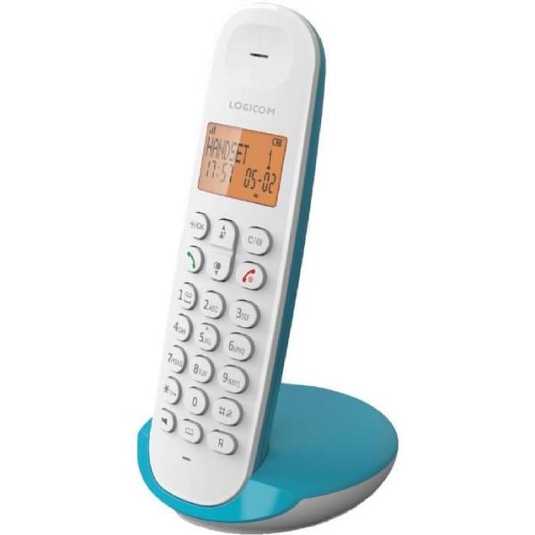 Logicom Téléphone fixe sans fil - LOGICOM - DECT ILOA 150 SOLO - Turquoise - Sans répondeur