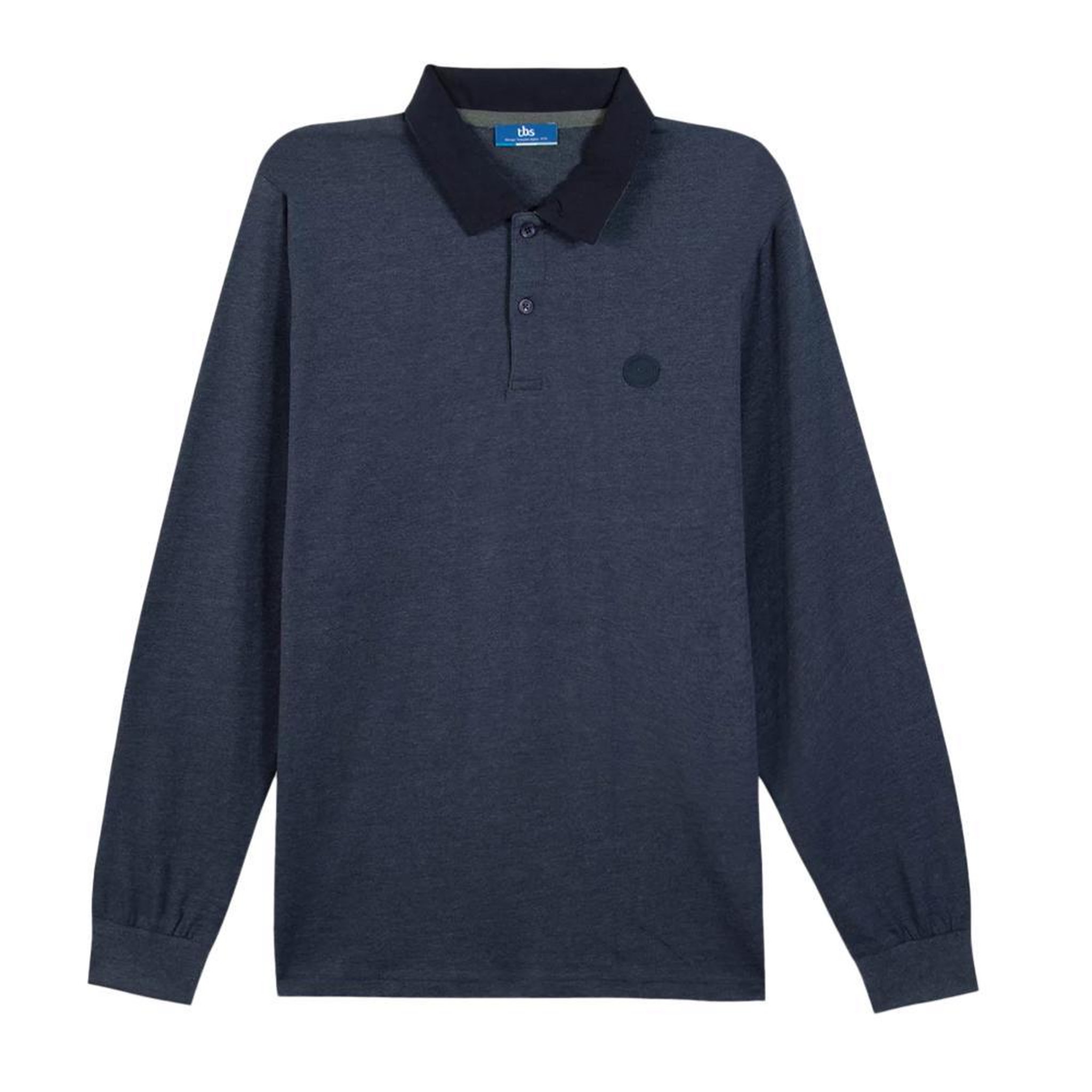 TBS Polo Manches Longues  Homme TBS PEKANPOL. Coloris disponibles : Bleu
