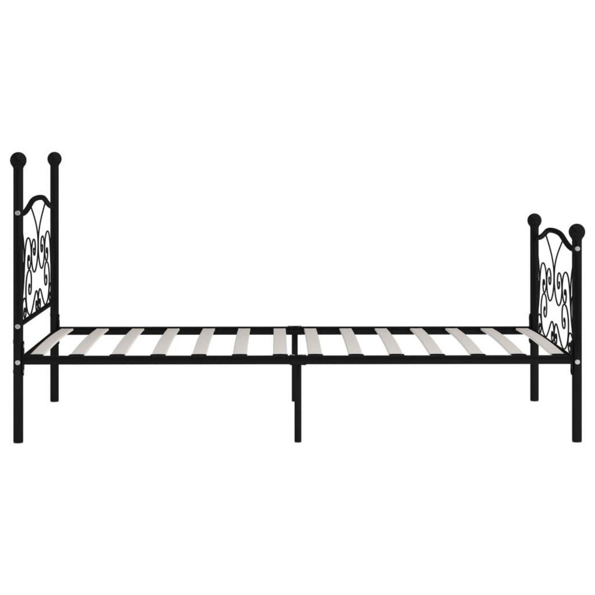 VIDAXL Cadre de lit sans matelas avec sommier a lattes metal 90x200 cm