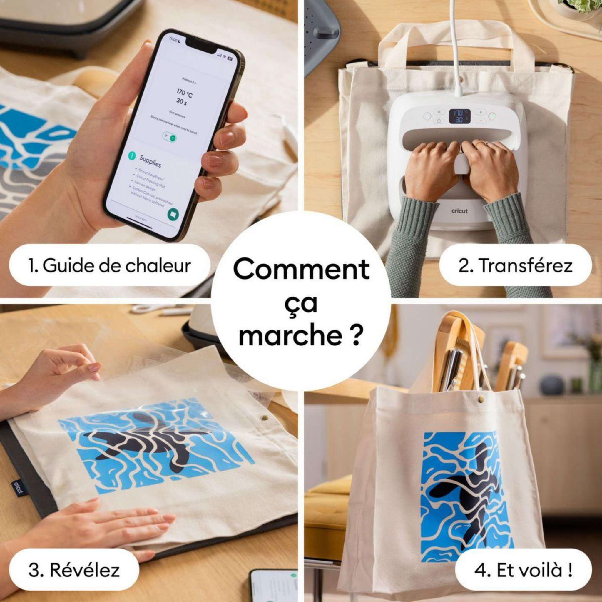 Voir la diapositive 4 : CRICUT Presse à chaud easypress 9x9 taupe