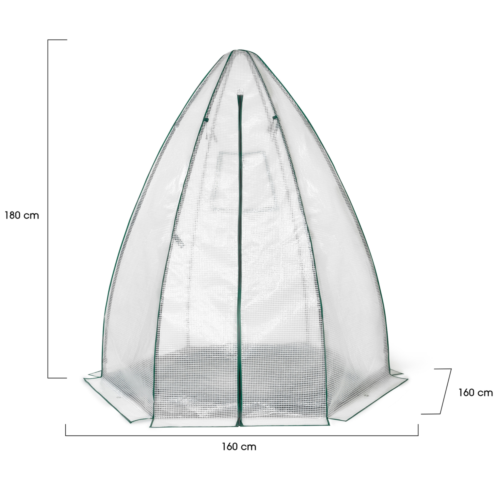 Voir la diapositive 5 : ID MARKET Serre d'hivernage dôme 160 x 160 x 180 cm balcon et terrasse