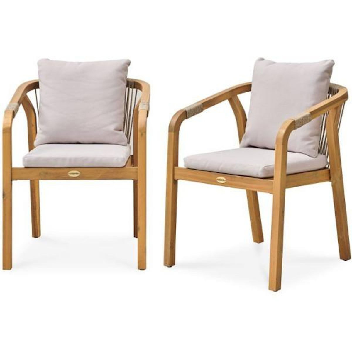 DCB GARDEN Lot de 2 fauteuils de jardin - DCB GARDEN - Serena-FT