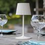 Voir la diapositive 4 : Lumisky Lampe de table sans fil LED ABBY Blanc Aluminium H30CM