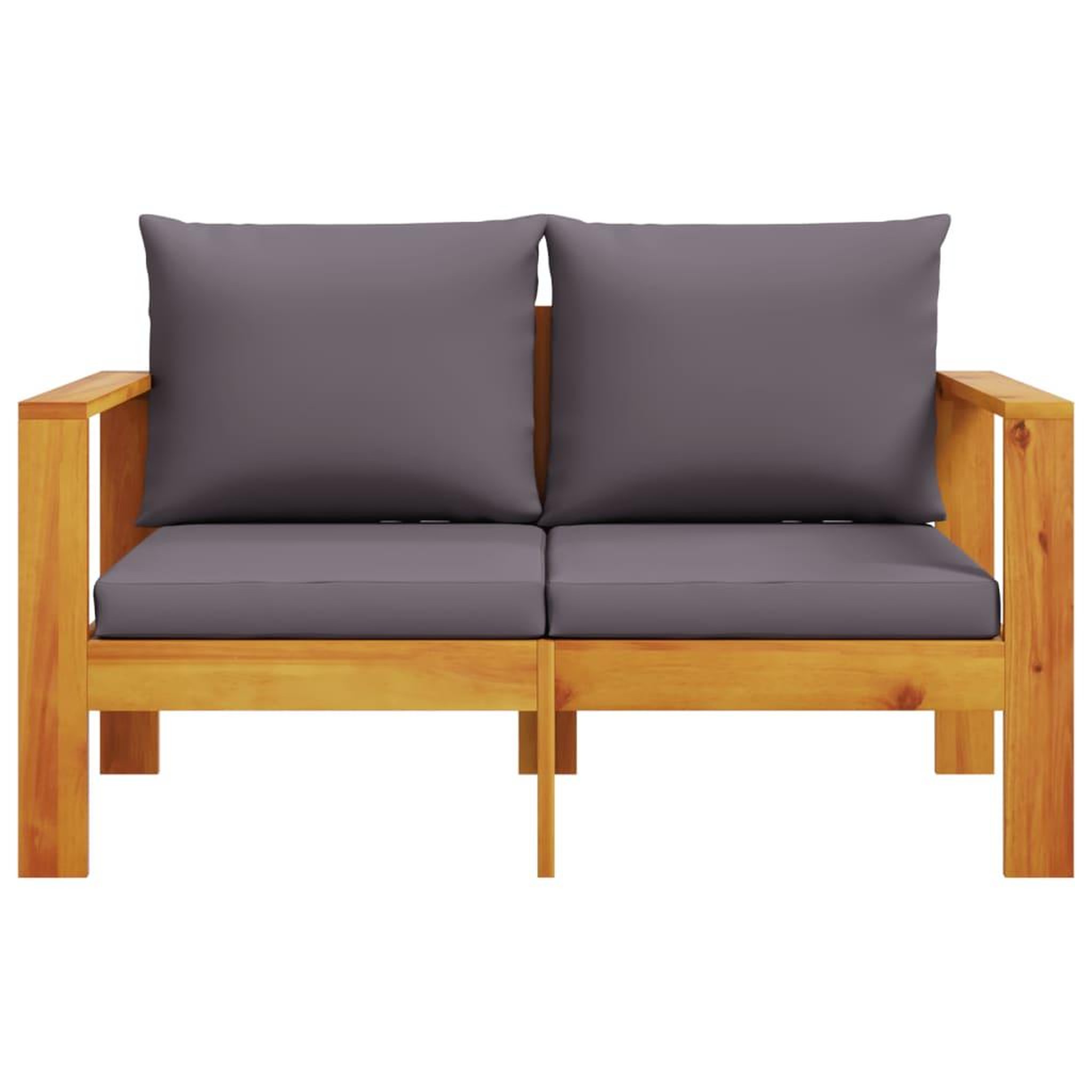 Voir la diapositive 4 : VIDAXL Canape de jardin avec coussins 2 places bois massif d'acacia