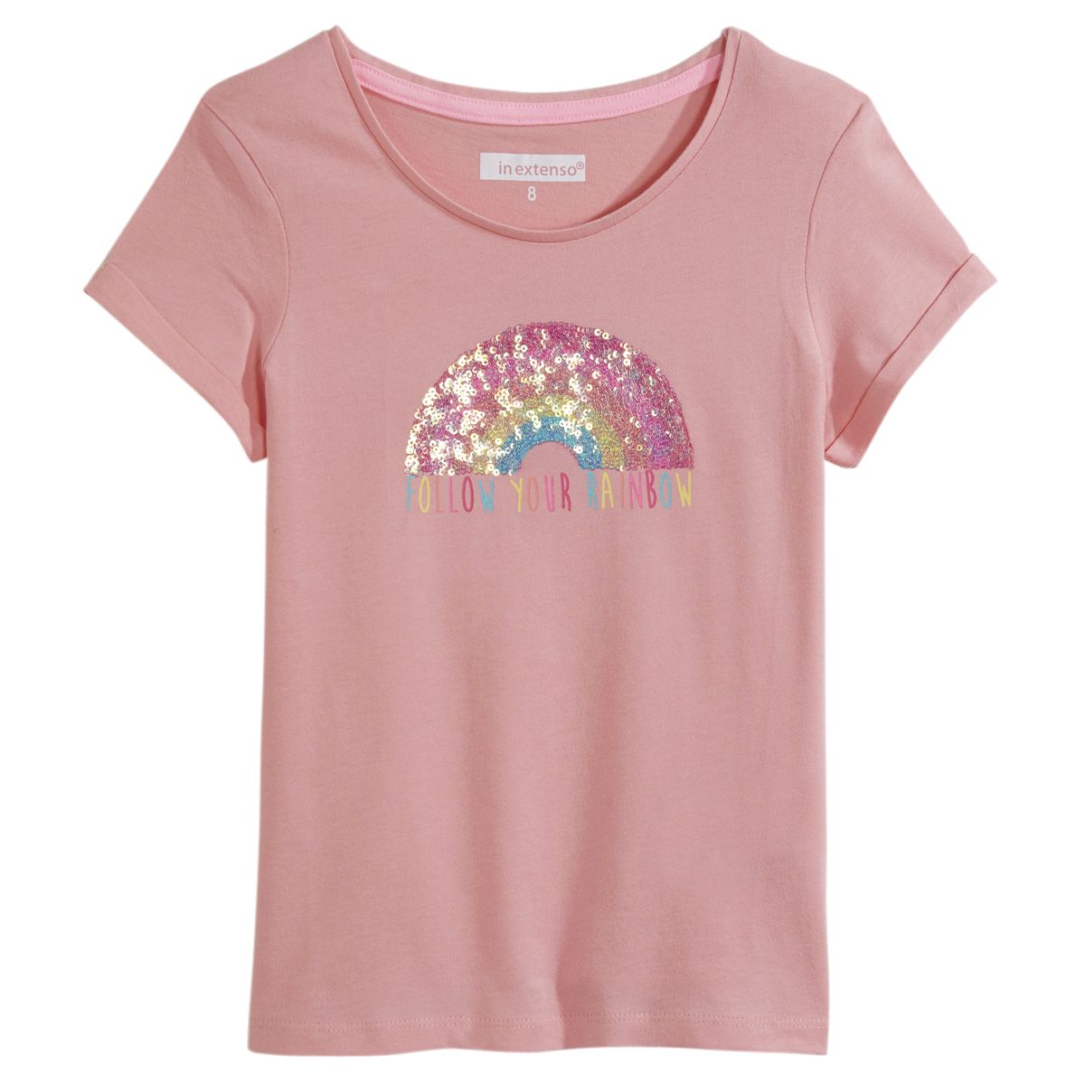 INEXTENSO T-shirt à sequins manches courtes fille 