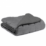 ID MARKET Couverture lestée 150x200 CM CELESTE bicolore gris clair et gris 7 kg