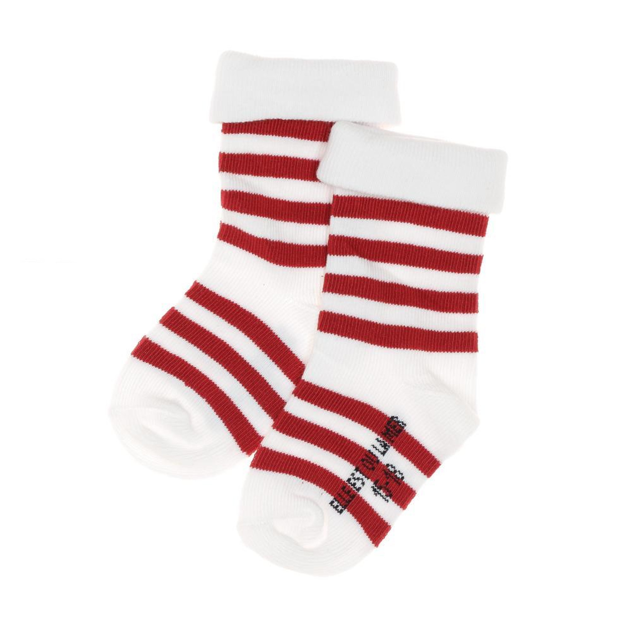 ELLE EST OU LA MER Chaussettes Blanc/Rouges Fille EOM Ossax